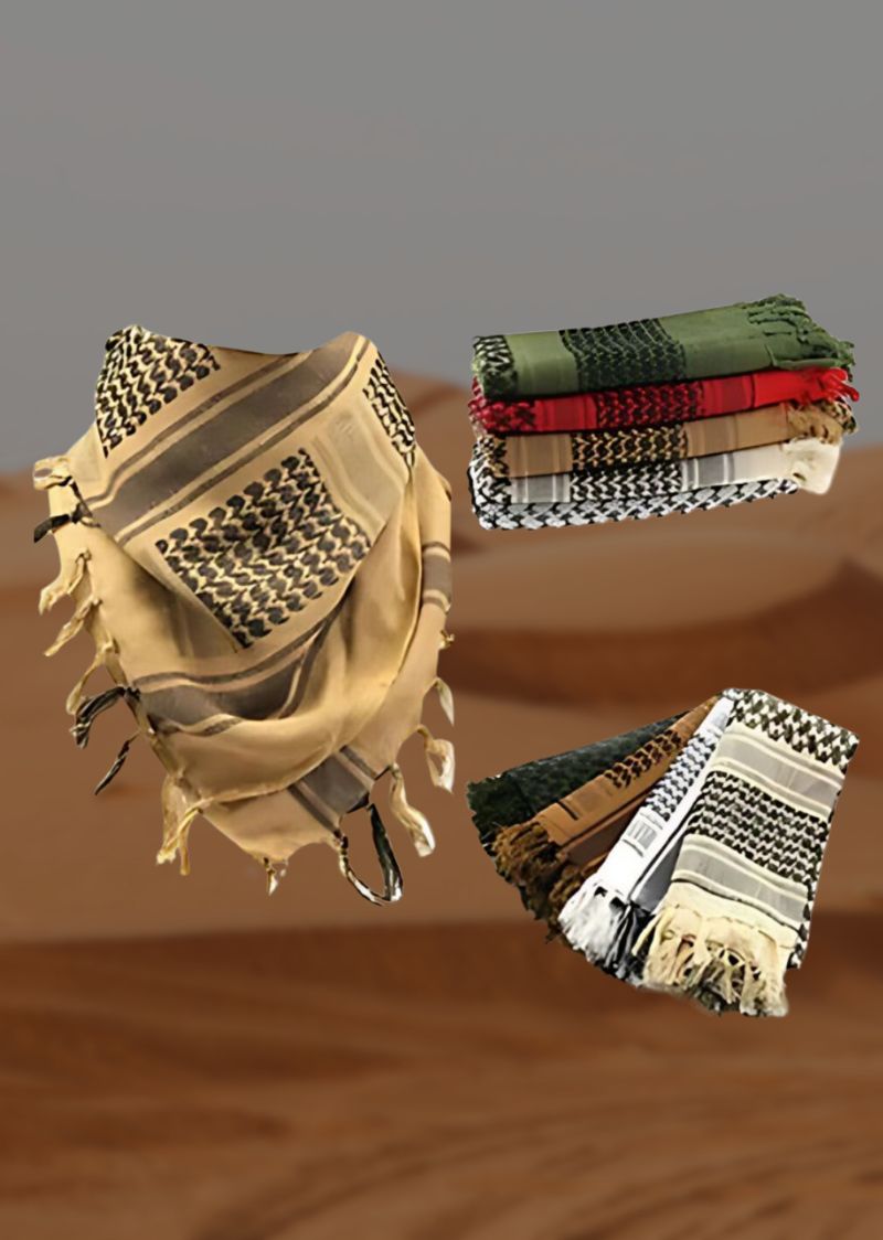 Traditional Arabian Desert Kefiyyah | Multi-Purpose Shemagh for Outdoor Activities