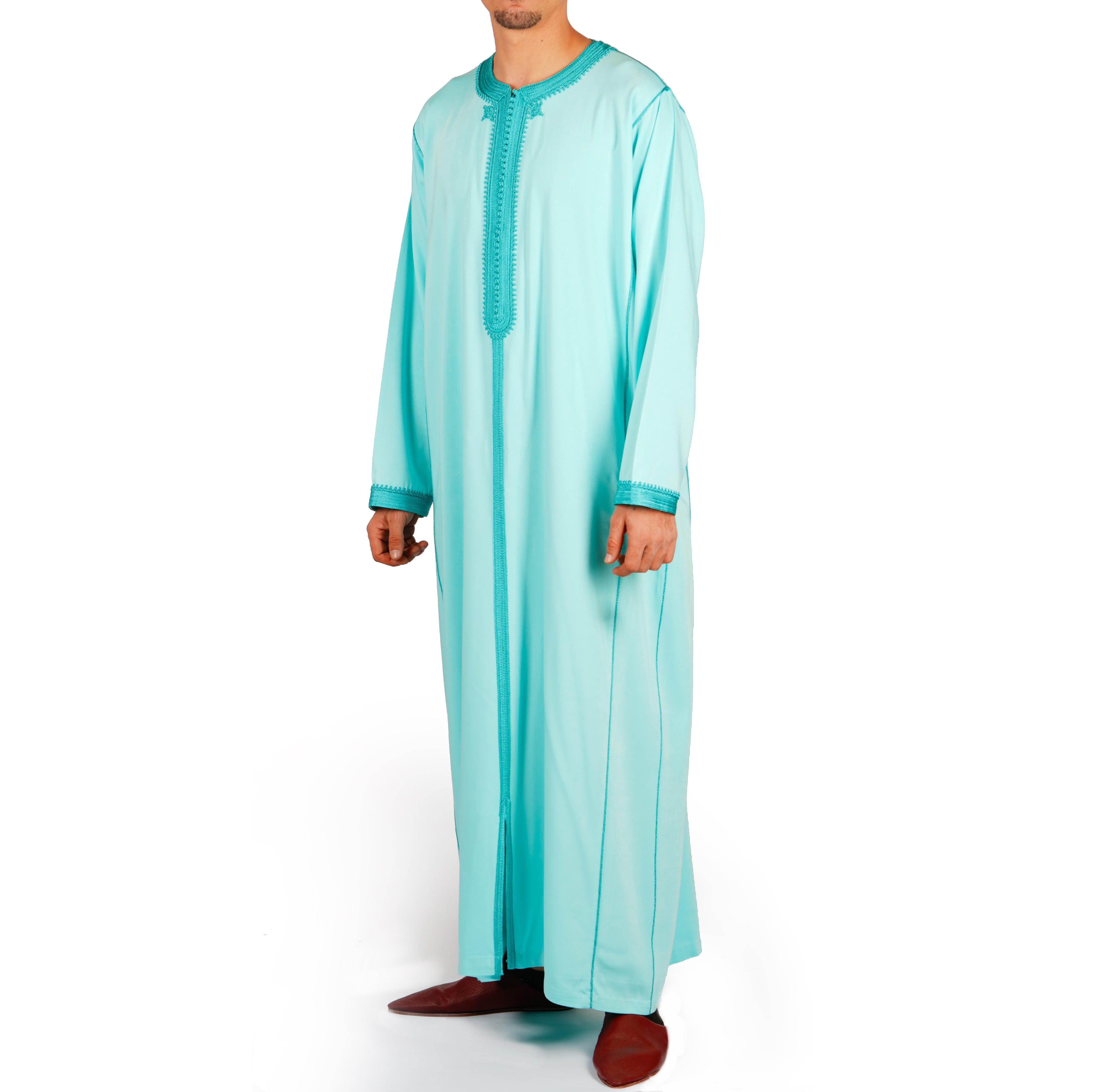 Moroccan Qaftan Mlifa Thin Half Embroidery
