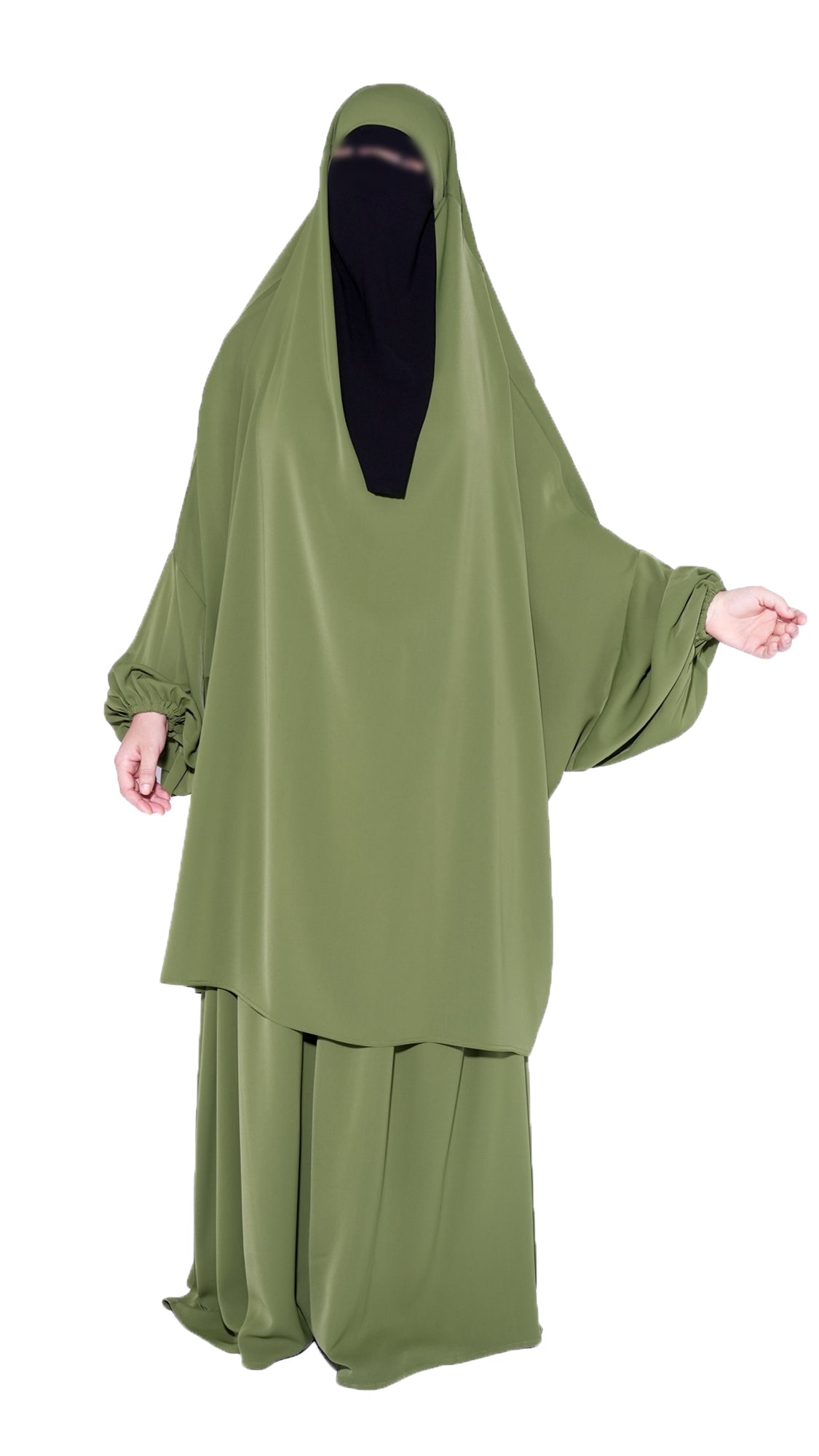 Rosa Asmae Olive Green Jilbab