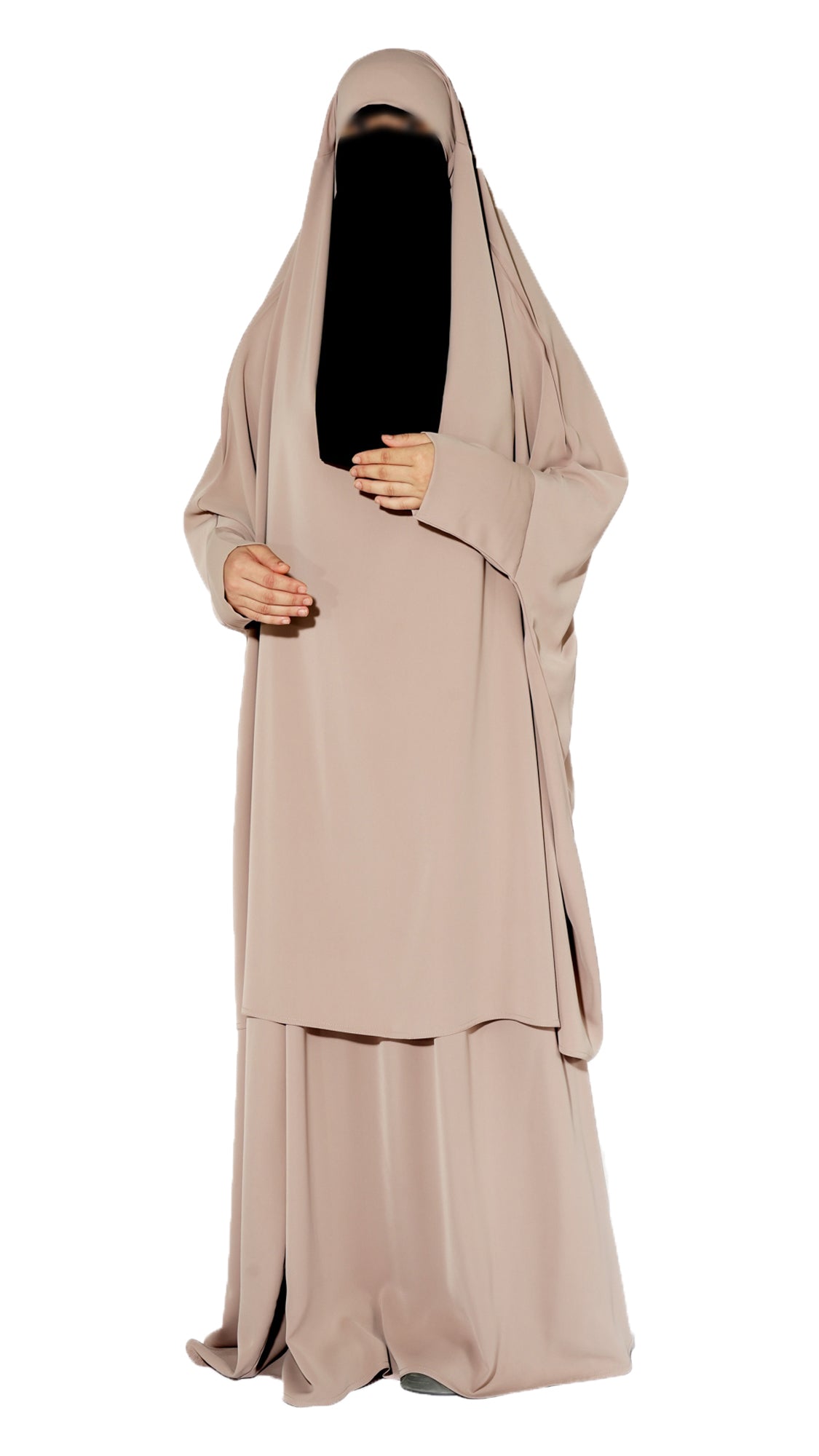 Rosa-Marwa Light Beige Jilbab