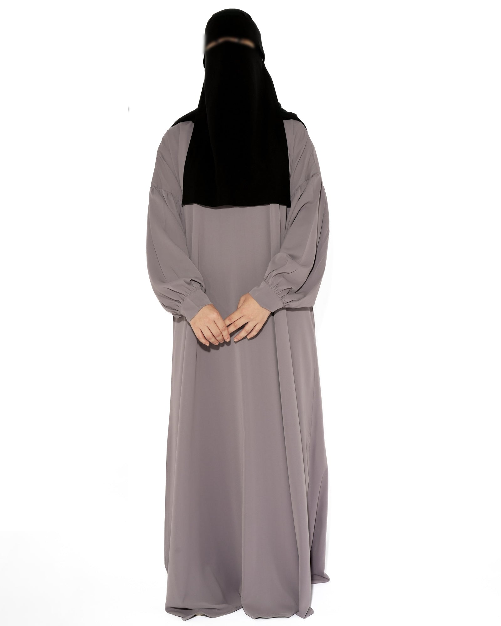 The Rosa Arwa Stone Gray Abaya