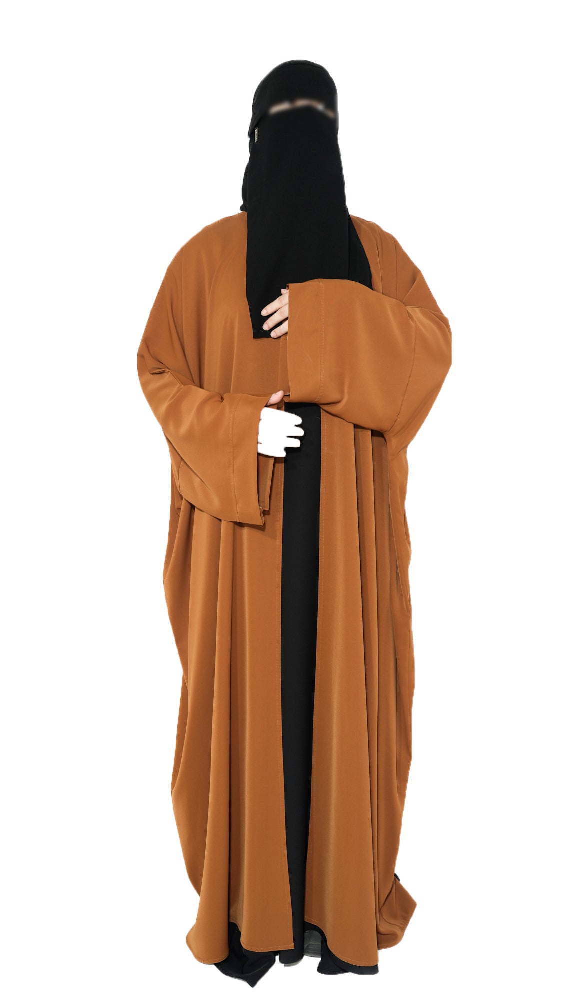 Rosa-Salma Kimono Open-Bronze Orange Abaya