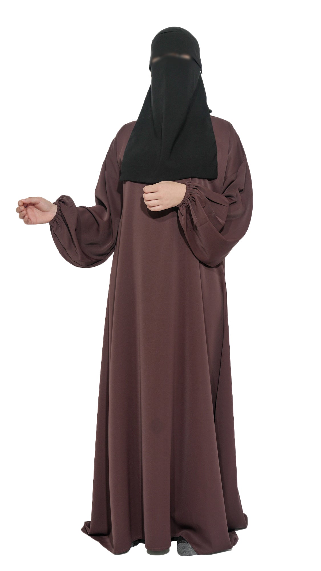 Rosa Hasnae Chocolat Brown Abaya