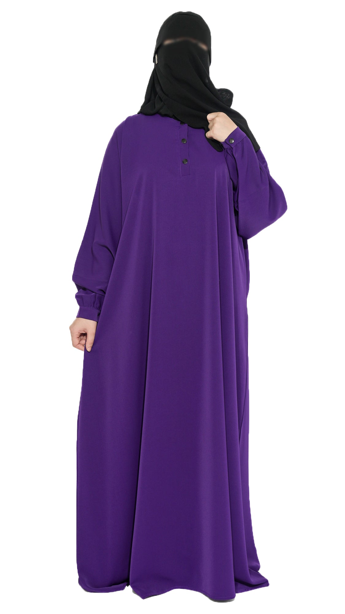The Rosa Amina Eggplant Violet Abaya
