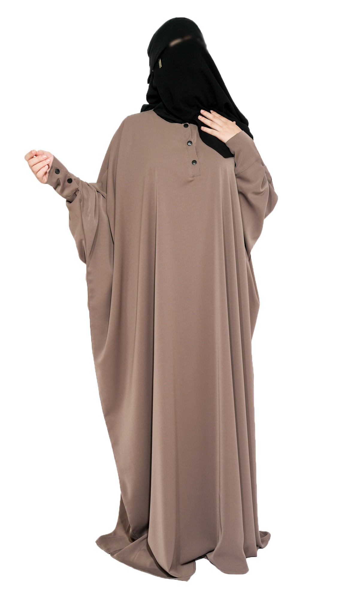 Rosa Rahaf Peanut Brown Abaya
