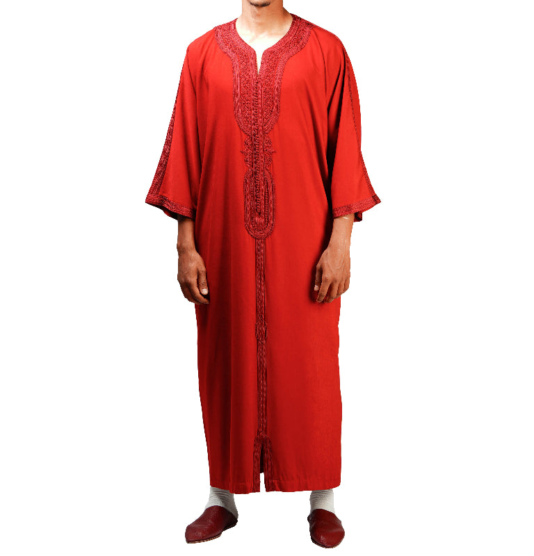 Mlifa Thin Farasha Ferrari Red Moroccan Gandora