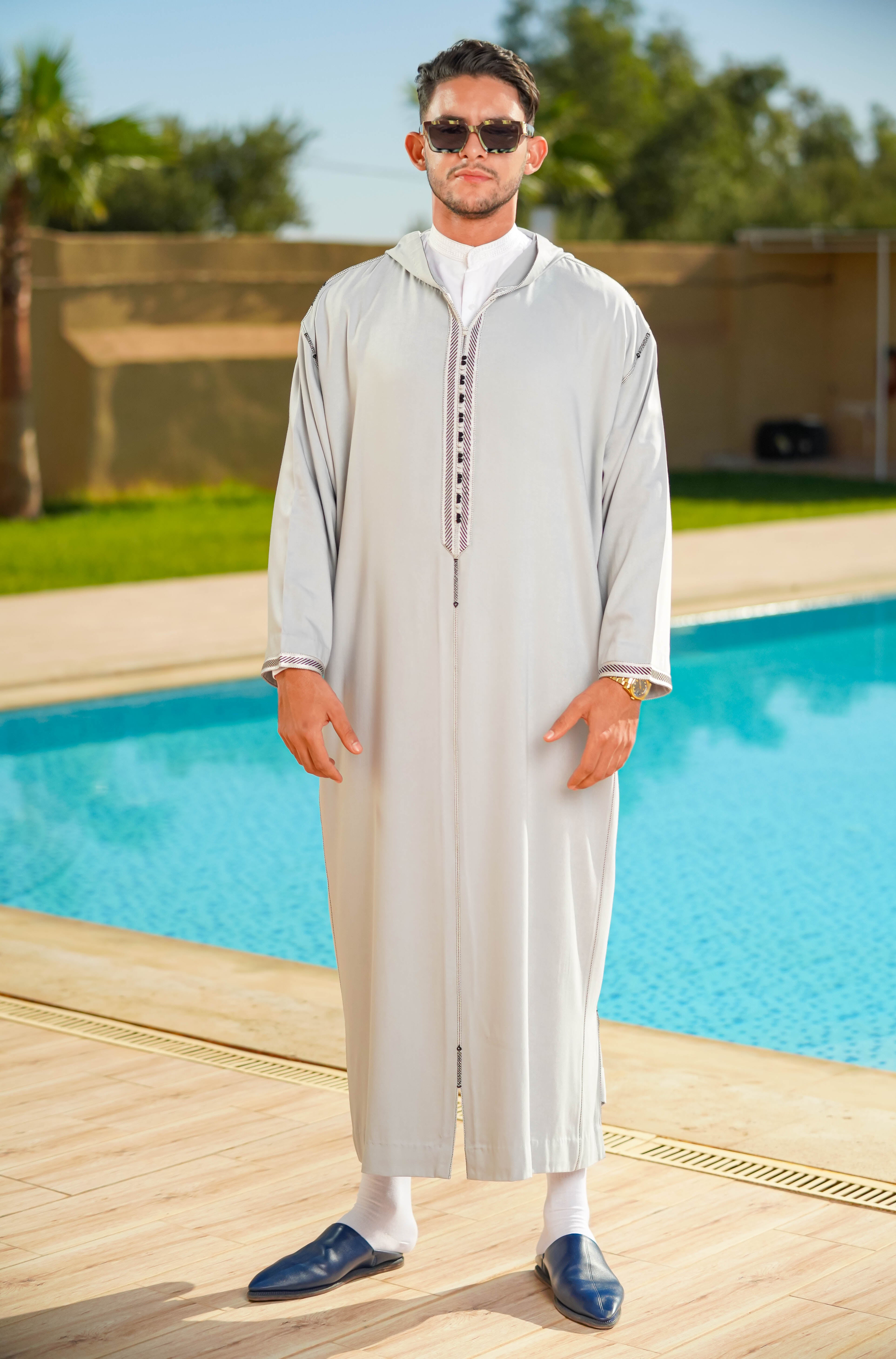 Moroccan Mlifa Light Remix Djellaba - Main Image